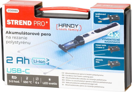 Pero Strend Pro, rezač na polystyrén, 2000mAh, USB nabíjanie, s príslušenstvom