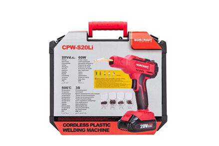 Pištoľ Worcraft CPW-S20LiM, ShareSYS, zváracia, na zváranie plastov, 60 W, s príslušenstvom