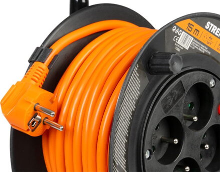 Kábel Strend Pro DG-FB04 predlžovací, L-15 m, na bubne, prierez 1,5 mm2 Kábel Strend Pro DG-FB04 predlžovací, L-15 m, na bubne, prierez 1,5 mm2