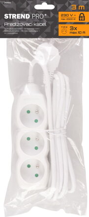 Kabel DG-F803B 03,00 m, 3 zásuvky