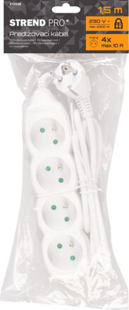 Kabel DG-F804B 01,50 m, 4 zásuvky