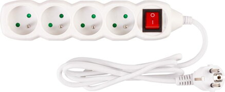 Kabel DG-F804BK 01,50 m, 4 zásuvky + vypínač