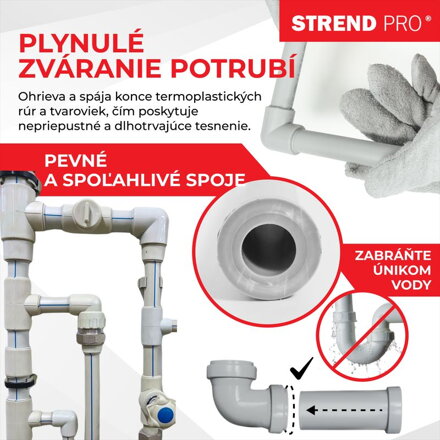 Zvaracka Strend Pro PPR 63B, 1500W, 20-63 mm, na rúrky, 14 dielna