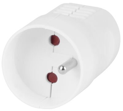 Vidlica Strend Pro, na kábel, 250 V, IP20, 16A, biela