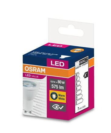 Ziarovka OSRAM® LED Value PAR16 80 36° 6,9W/2700K GU10