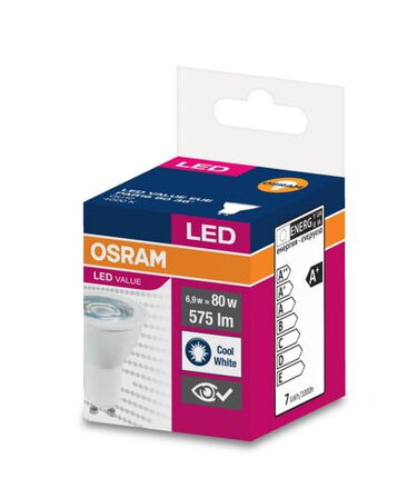 Ziarovka OSRAM® LED Value PAR16 80 36° 6,9W/4000K GU10