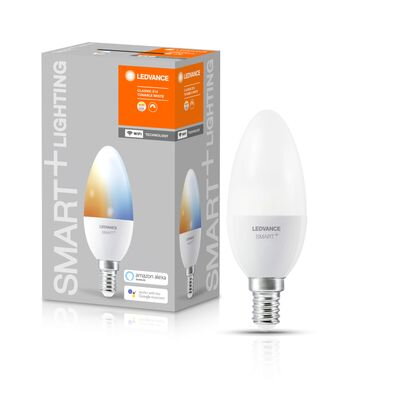 Ziarovka LEDVANCE® SMART+ WIFI 040 (ean5556) dim - stmievateľná, 5W, E14, 2700K-6500K, CLASSIC B