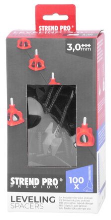 Medzerník Strend Pro Premium LS122, 3.0 mm, bal. 100 ks, čierny