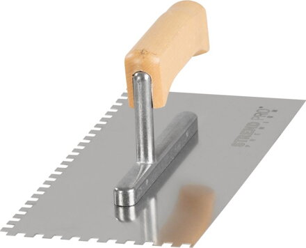 Hladítko Strend Pro Premium, drev. rúčka, 270x130 mm, e06 mm, nerez