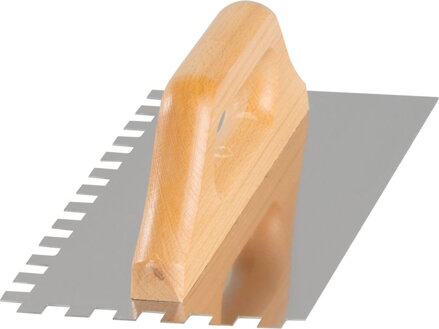 Hladítko Strend Pro Premium, s drev. rúčkou, 270x130 mm, 0,7 mm, e10mm, rovné, nerez
