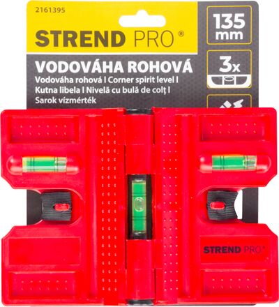 Vodováha Strend Pro FSB-12, 135 mm, rohová, na stĺpiky, uholník s magnetom Vodováha Strend Pro FSB-12, 135 mm, rohová, na stĺpiky, uholník s magnetom