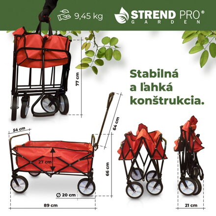 Vozik Praktik, skladací, PVC