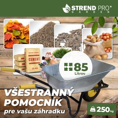 Fúrik Strend Pro Premium Fortis BLACK ES, koleso PN nafukovacie, Zn, 85 lit, max. 250kg (demont)
