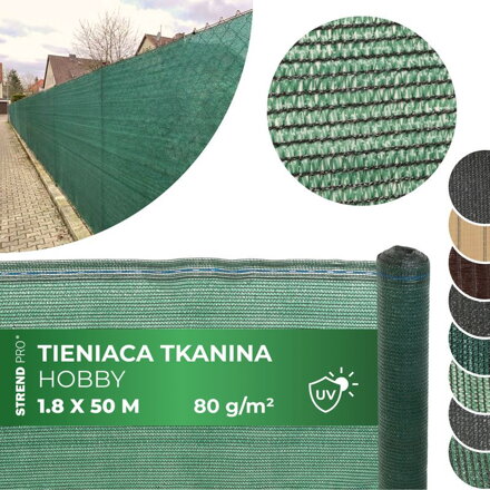 Tkanina HOBBY.NET 1,8x50 m, HDPE, UV, 90 g/m2, 80%