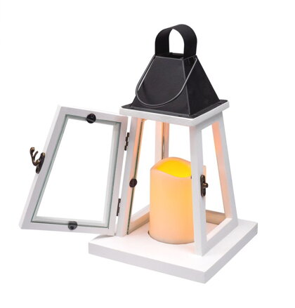 Lampas Nicehome WL8823, 17x17x33 cm, LED, 3xAAA, drevo