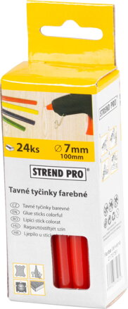 Tycinka Strend Pro GS-201C, 100x7 mm, červená, bal. 24 ks, tavná