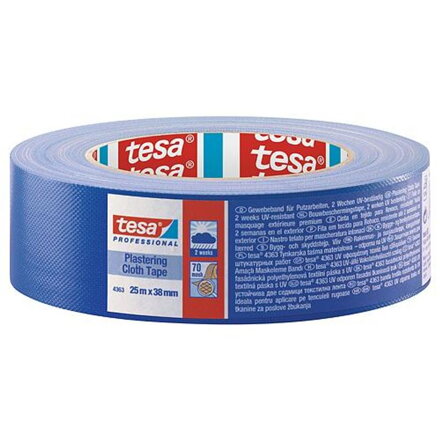 Paska tesa® PRO Plastering, omietacia, textilná, modrá, UV, 38 mm, L-25 m