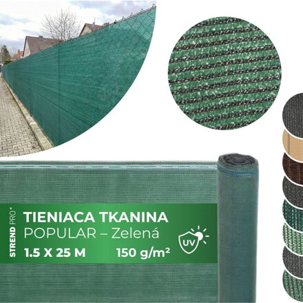 Tkanina POPULAR.NET 1,5x25 m, HDPE, UV, 150 g/m2, 85%