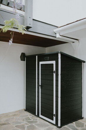 Domček Keter ESSENTIAL 6x4, tmavo-sivý, záhradný, 112x184x195 cm