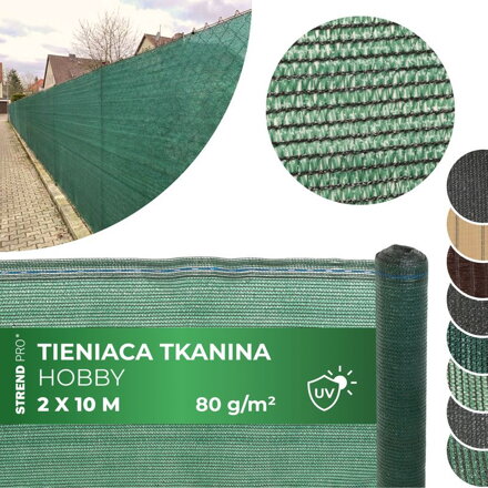 Tkanina HOBBY.NET 2,0x10 m, HDPE, UV, 90 g/m2, 80%
