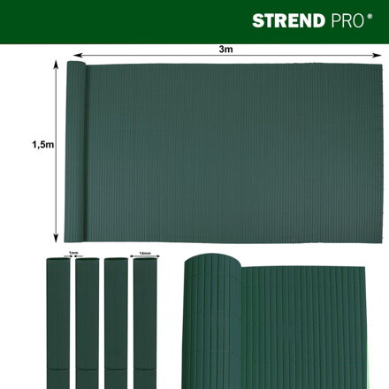 Plot Ence DF13, PVC, 1500 mm, L-3 m, zelený, 1300g/m2, UV