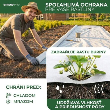 Textilia Garden B1106 3,2x05 m, netkaná, 17 g/m, biela