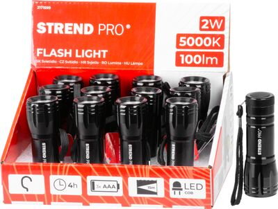 Svietidlo Flashlight COB 100 lm, Alu, 3xAAA