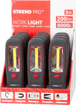 Svietidlo Worklight CWL1041, COB 200 lm, 3xAA, magnet