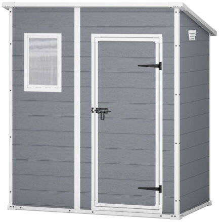Domcek Keter® MANOR PENT 6x4, sivá/biela, 183x111x200 cm, UV