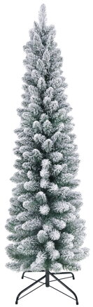 Stromček MagicHome Vianoce Claus, jedľa zasnežená, kovový stojan,  180 cm