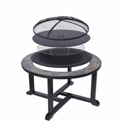 Ohnisko Strend Pro Grill, kovové, 4 stoličky, 105 cm