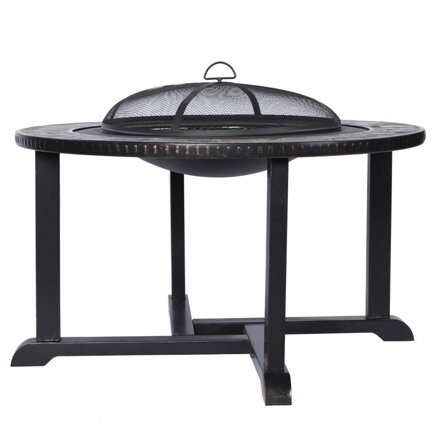 Ohnisko Strend Pro Grill, kovové, 4 stoličky, 105 cm