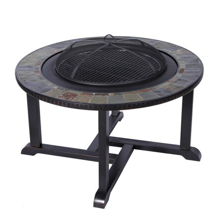 Ohnisko Strend Pro Grill, kovové, 4 stoličky, 105 cm
