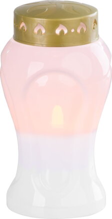 Kahanec MagicHome TG-26, s LED sviečkou, na hrob, biely, 10x17 cm, (súčasť balenia 2xAA) Kahanec MagicHome TG-26, s LED sviečkou, na hrob, biely, 10x17 cm, (súčasť balenia 2xAA)