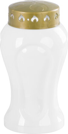 Kahanec MagicHome TG-26, s LED sviečkou, na hrob, biely, 10x17 cm, (súčasť balenia 2xAA) Kahanec MagicHome TG-26, s LED sviečkou, na hrob, biely, 10x17 cm, (súčasť balenia 2xAA)