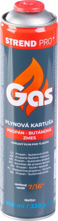 Kartuš Strend Pro, 600 ml, 338 g, Propán-Bután, štandardný závit