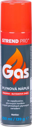 Plyn Strend Pro, Propán-Bután, kartuš 139 g, 250 ml, na plnenie, do zapaľovačov, Sellbox