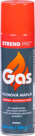 Plyn Strend Pro, Propán-Bután, kartuš 139 g, 250 ml, na plnenie, do zapaľovačov, Sellbox