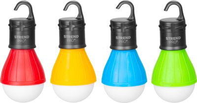 Svietidlo Strend Pro Camping C748, lampa, tvar žiarovky, 3xAAA, červená, modrá, zelená, oranžová, 12 ks