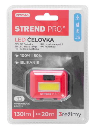 Čelovka Strend Pro Headlight H955, COB, farebná, 3xAAA, sellbox 12ks
