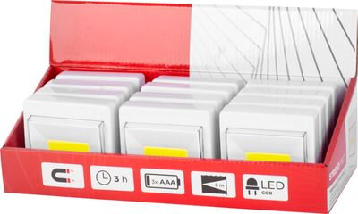 Svietidlo Strend Pro Switchlight C1062, 2W COB 100 lm, 3xAAA, Sellbox 12ks