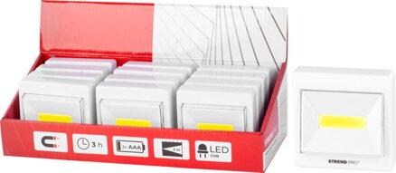 Svietidlo Strend Pro Switchlight C1062, 2W COB 100 lm, 3xAAA, Sellbox 12ks
