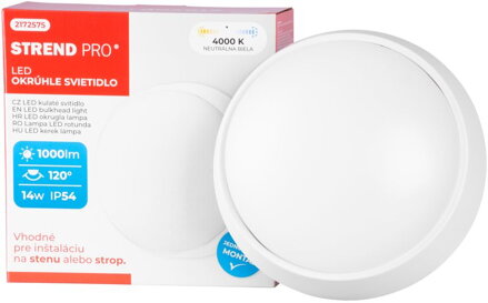 Svietidlo Strend Pro Bulkhead, SMD 2835 LED, 1000 lm, okrúhle