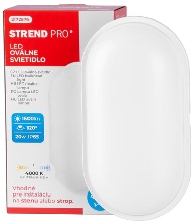 Svietidlo Strend Pro Bulkhead, SMD 2835 LED, 1600 lm, podlhovasté
