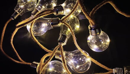 Reťaz Strend Pro Solar Bulb, 10 LED, 3,8 m