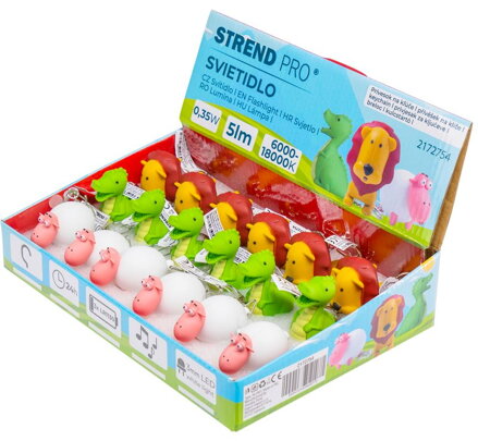 Svietidlo Strend Pro Keychain, kľúčenka, prívesok so zvukom, ovca/lev/drak, LED 5 lm, Sellbox 18 ks Svietidlo Strend Pro Keychain, kľúčenka, prívesok so zvukom, ovca/lev/drak, LED 5 lm, Sellbox 18 ks