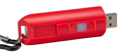 Svietidlo Strend Pro Keychain, kľúčenka, prívesok, s karabinkou, mix farieb, LED 75 lm, USB nabíjanie, 74x25x15 mm, Sellbox 24 ks