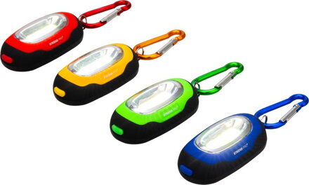 Svietidlo Strend Pro Keychain, kľúčenka, prívesok, s karabinkou, mix farieb, LED 20 lm, 70x34x24 mm, Sellbox 24 ks