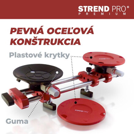 Držiak skla Strend Pro, prísavný, 2-kupolový, nivelačná pomôcka na dlažbu a obklady, profesional, max. 150 kg Držiak skla Strend Pro, prísavný, 2-kupolový, nivelačná pomôcka na dlažbu a obklady, profesional, max. 150 kg