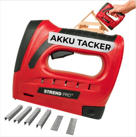 Sponkovačka Strend Pro J-126, 3,6 V, Li-ion, spony 6-10 mm, klince 10 mm